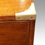 Victorian teak campaign chest - Image 6