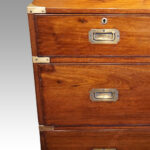 Victorian teak campaign chest - Image 8