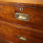 Victorian teak campaign chest - Image 9