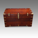 Victorian teak campaign trunk