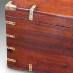Victorian teak campaign trunk - Image 8