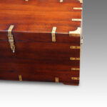 Victorian teak campaign trunk - Image 7