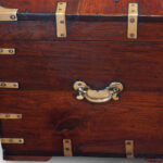 Victorian teak campaign trunk - Image 6
