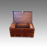 Victorian teak campaign trunk - Image 4