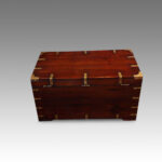 Victorian teak campaign trunk - Image 3