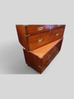 Victorian teak campaign chest - Image 10