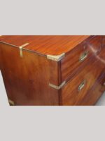 Victorian teak campaign chest - Image 7