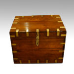 Victorian teak military chest - Image 7