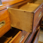 Victorian teak brass bound military chest - Image 8