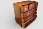 Victorian teak brass bound military chest - Image 7