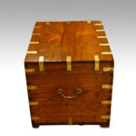 Victorian teak military chest - Image 6