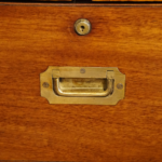 Victorian teak brass bound military chest - Image 6