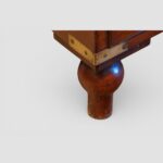 Victorian teak brass bound military chest - Image 5