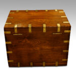 Victorian teak military chest - Image 3