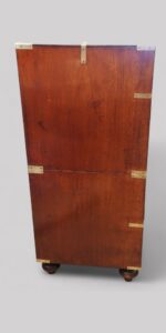 Victorian teak campaign chest - Image 5