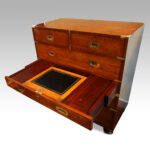 Victorian teak secretaire military chest - Image 12