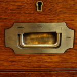 Victorian teak secretaire military chest - Image 11