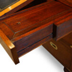 Victorian teak secretaire military chest - Image 7