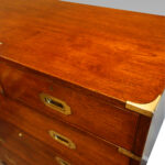 Victorian teak secretaire military chest - Image 3