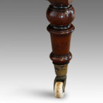 Victorian turned leg leather reading chair - Image 4