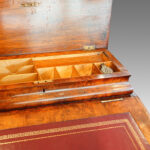 Victorian walnut Davenport with side door - Image 7