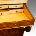 Victorian walnut Davenport with side door - Image 6