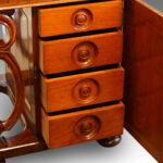 Victorian walnut Davenport with side door - Image 4