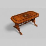 Victorian inlaid walnut and ebony coffee table - Image 8