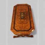 Victorian inlaid walnut and ebony coffee table - Image 2