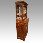 Victorian burr walnut sevres mounted pier cabinet - Image 15