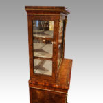 Victorian burr walnut sevres mounted pier cabinet - Image 12