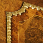 Victorian burr walnut sevres mounted pier cabinet - Image 11