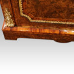 Victorian burr walnut sevres mounted pier cabinet - Image 7