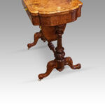 Victorian walnut games and sewing table - Image 11