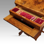 Victorian walnut games and sewing table - Image 10