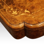 Victorian walnut games and sewing table - Image 7