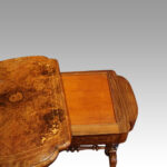 Victorian walnut games and sewing table - Image 6