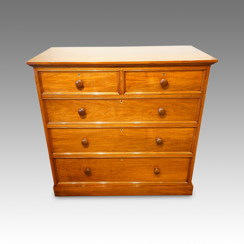 Victorian-walnut-chest-of-drawers.jpg Victorian walnut chest of drawers - Image 1