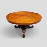 Victorian walnut circular dining table