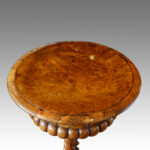 Victorian walnut circular workbox - Image 4