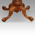 Victorian walnut demi lune card table - Image 7