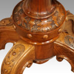 Victorian walnut demi lune card table - Image 8