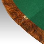 Victorian walnut demi lune card table - Image 6