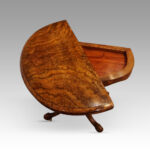 Victorian walnut demi lune card table - Image 5
