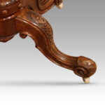 Victorian walnut demi lune card table - Image 4