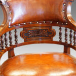 Victorian walnut desk armchair - Image 3