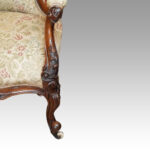 Victorian walnut his and hers chairs - Image 3