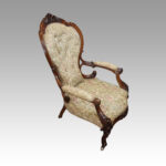 Victorian walnut his and hers chairs - Image 2