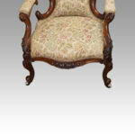 Victorian walnut his and hers chairs - Image 5