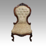 Victorian walnut his and hers chairs - Image 8